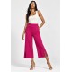 Calça Pantacourt Malha Encorpada Rosa Hibisco