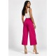Calça Pantacourt Malha Encorpada Rosa Hibisco