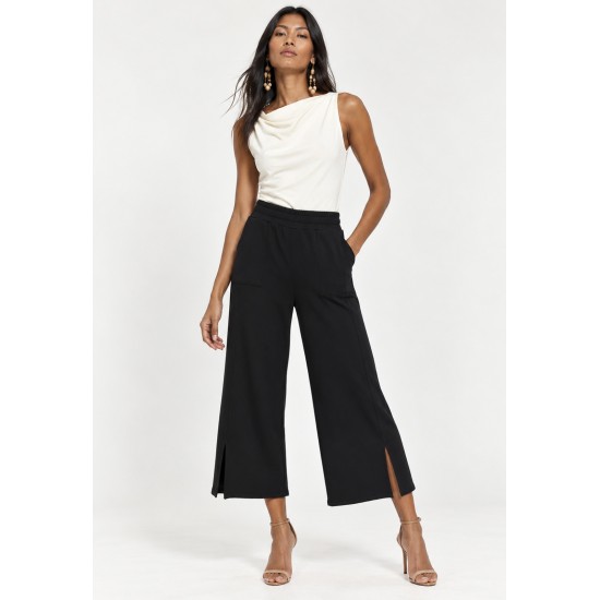 Calça Pantacourt Malha Preta