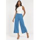 Calça Pantacourt Malha Encorpada Azul Mururé