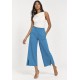 Calça Pantacourt Malha Encorpada Azul Mururé
