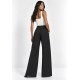 Calça Pantalona Juruá Alfaiataria Risca de Giz Preto Ônix
