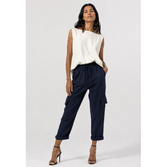 Calça Cargo Mamirauá Algodão Azul Marinho