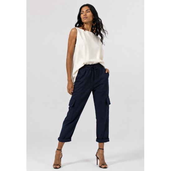 Calça Cargo Mamirauá Algodão Azul Marinho