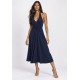 Vestido Midi Mamirauá Malha Azul Marinho