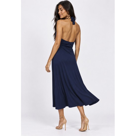 Vestido Midi Mamirauá Malha Azul Marinho
