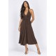 Vestido Midi Mamirauá Malha Marrom