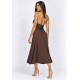 Vestido Midi Mamirauá Malha Marrom