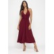 Vestido Midi Mamirauá Malha Bordô