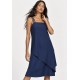 Vestido Curto Viscose Regata Alça Tripla Azul Marinho