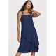 Vestido Curto Viscose Regata Alça Tripla Azul Marinho