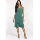 Vestido Curto Viscose Regata Alça Tripla Verde