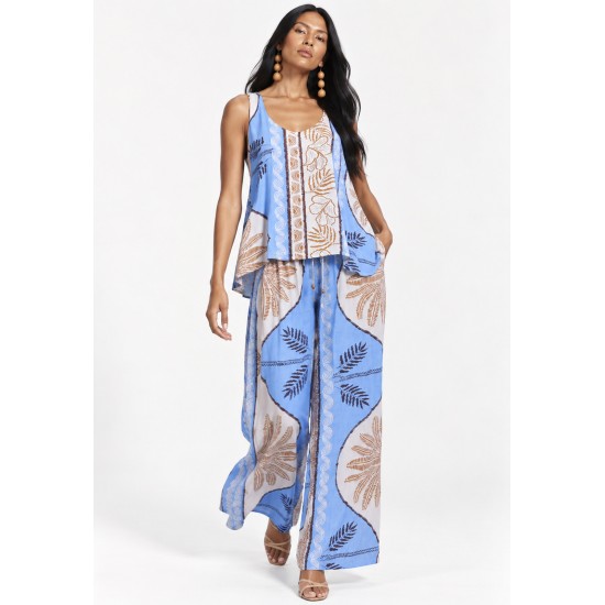 Conjunto Encontro do Arumã em Viscose – Regata Arapari e Pantalona Embaú