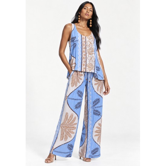 Conjunto Encontro do Arumã em Viscose – Regata Arapari e Pantalona Embaú