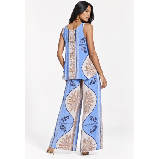 Conjunto Encontro do Arumã em Viscose – Regata Arapari e Pantalona Embaú