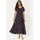 Vestido Longo Uiraúna Malha Poá Terra de Anil
