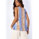 Blusa Regata Arapari Viscose Estampa Caminhos do Arumã