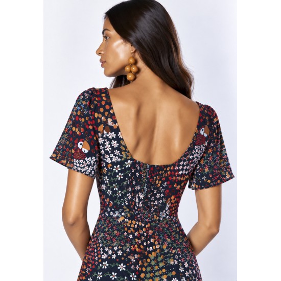 Vestido Bacajá Viscose Estampa Araras em Flor