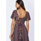 Vestido Bacajá Viscose Estampa Canto do Uirapuru