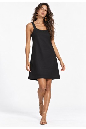 Vestido Curto Mayara Regata Viscose Preto