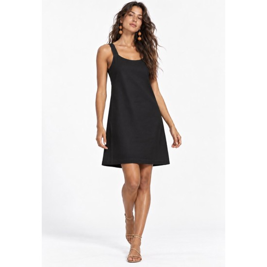 Vestido Curto Mayara Regata Viscose Preto