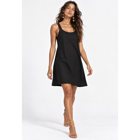 Vestido Curto Mayara Regata Viscose Preto