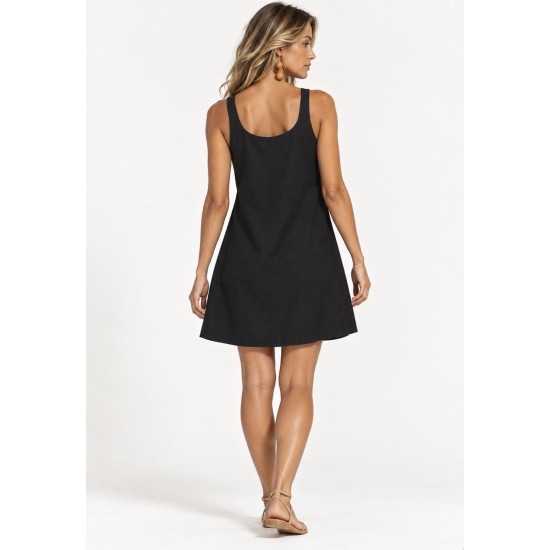 Vestido Curto Mayara Regata Viscose Preto