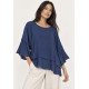 Blusa Ampla Cascata Azul Marinho