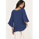 Blusa Ampla Cascata Azul Marinho