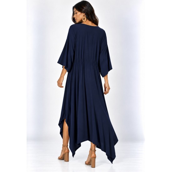 Vestido Plus Viscose Nascente Azul Marinho