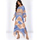Vestido Longo Plus Size Viscose Nascente Estampa Caminhos do Arumã