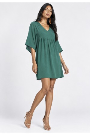 Vestido Curto Pequi Viscose Verde