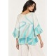Blusa Ampla Cascata Estampa Águas de Anavilhanas