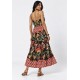 Vestido Midi Tefé Viscose Estampa Canto da Floresta