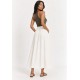 Saia Midi com Zíper Branco Natural