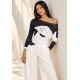 Blusa Assimétrica Malha Estampa Bichanos em Cena