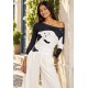 Blusa Assimétrica Malha Estampa Bichanos em Cena