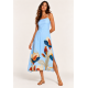 Vestido Midi Alça Fina Jardim de Jurema Azul Brisa