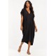 Vestido Kaftan Detalhes nas Costas Preto