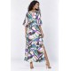 Vestido Midi Abapã Plano com Bolso Estampa Encanto Botânico