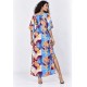 Vestido Midi Abapã Plano com Bolso Estampa Aurora Profunda
