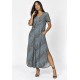 Vestido Midi Abapã Malha com Bolso Estampa Murici