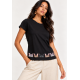 T-Shirt Malha Preta Estampa Bichanos