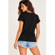 Blusa Aruá Malha Preta Estampa Olhar de Bichano