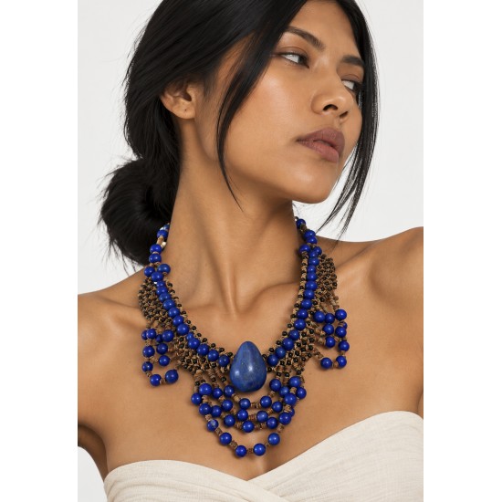 Colar Biojoia Araraúna Azul Açaí, Jarina e Morototó