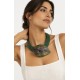 Colar Biojoia Folha do Maicá Látex Natural Verde Maicá Multicolor