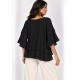 Blusa Ampla Cascata Preta
