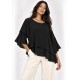 Blusa Ampla Cascata Preta