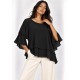 Blusa Ampla Cascata Preta