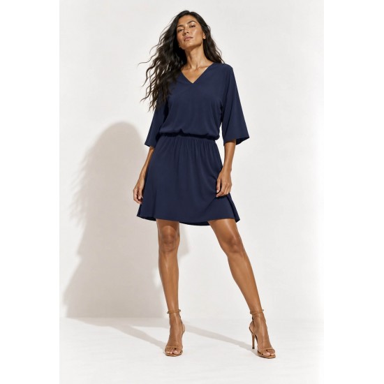 Vestido Curto Kaolin Viscose Azul
